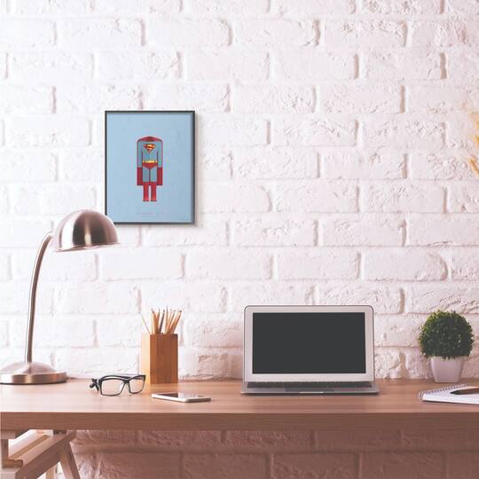 Stupell Industries Superman Fashion Design Wall Accent with Black Frame